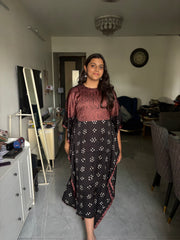 Modal silk Bandhej shibori kaftan